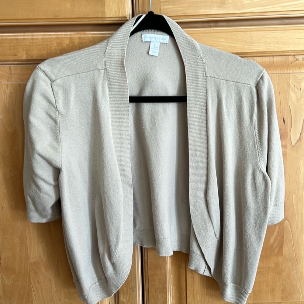 Charter club short sleeve cardigan